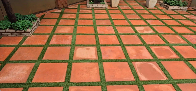 Modern smooth finish concrete pavers